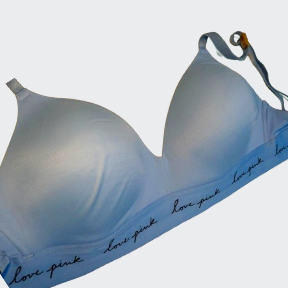 Victoria's Secret PINK Sapphire Blue Push-Up Bra, beautiful sapphire blue color.